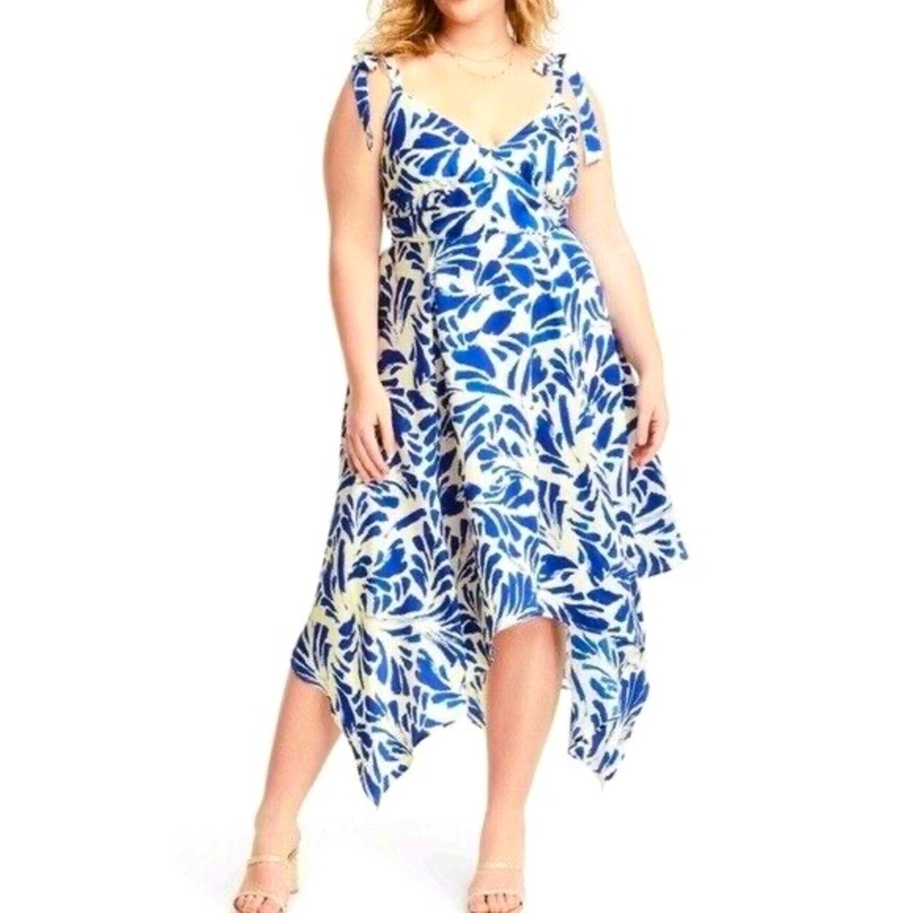 NWT Alexis for Target stunning blue and white dress.